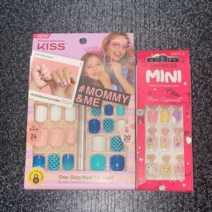 KISS Mommy & Me Colorful Nail Set bundle little girl manicure press on nails